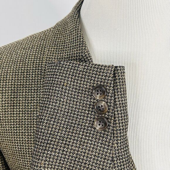 Talbots Mens 46R Sport Coat 100% Wool Gold Knit Three Button Fully Lined Formal - Picture 5 of 8